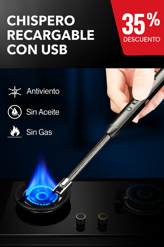 CHISPERO RECARGABLE CON USB