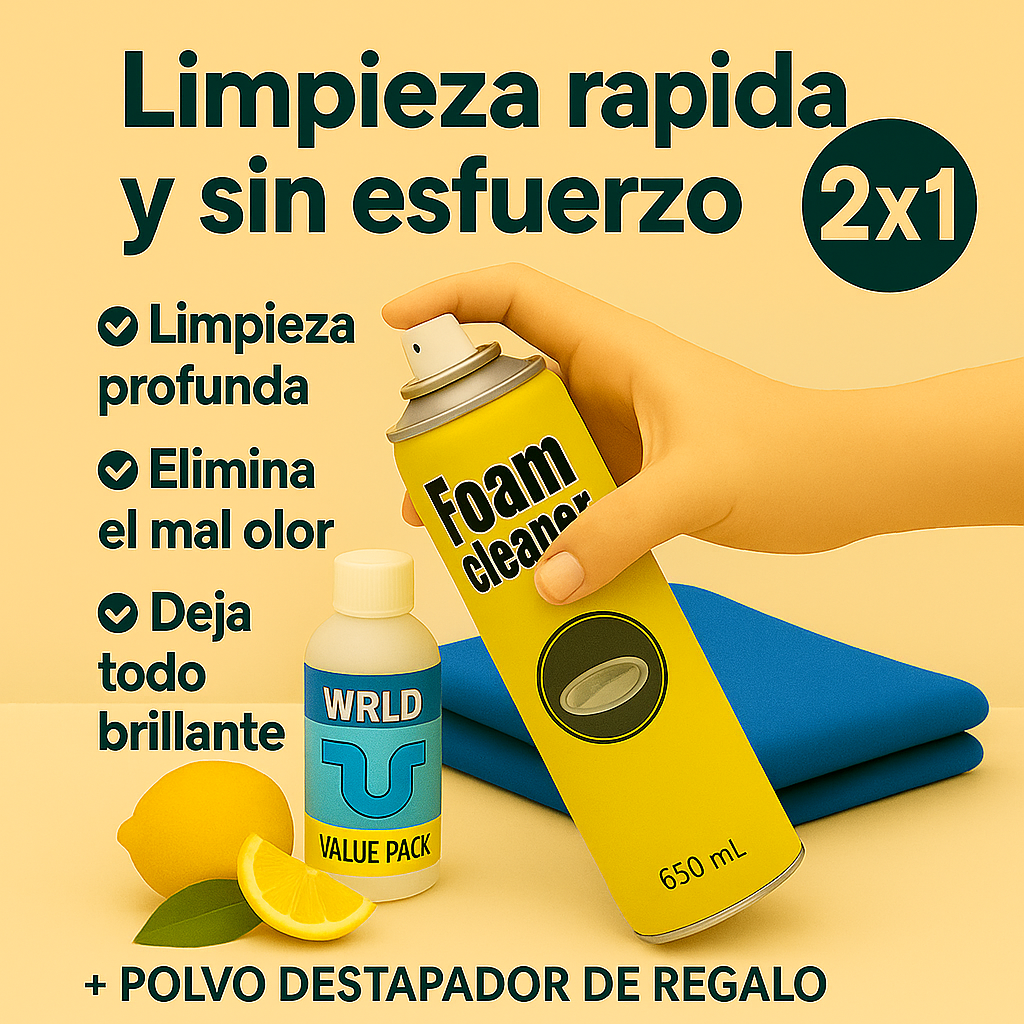 🚨OFERTA🚨 2X1 Espuma Limpiadora +2 Polvos Destapadores Y Ebook De Regalo
