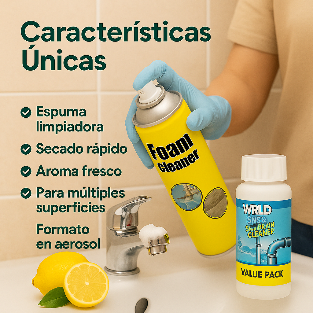 🚨OFERTA🚨 2X1 Espuma Limpiadora +2 Polvos Destapadores Y Ebook De Regalo