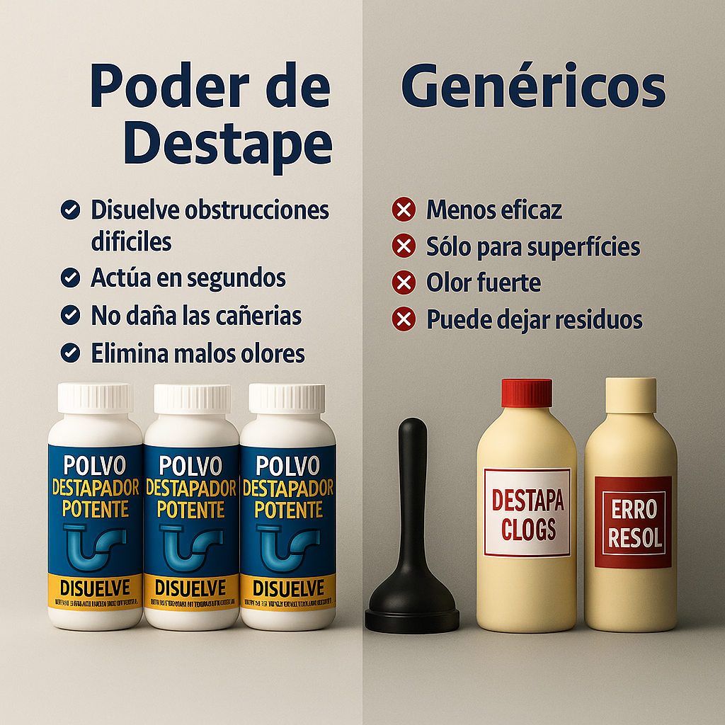 3X1 Polvo Destapador Potente + Guia De Uso Exclusiva De Regalo